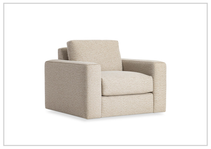 Vaughn Fabric Swivel Chair | Oversized Track Arm | Bernhardt