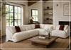 Velessa Modular Sectional Sofa with Straight Arms | Beige Fabric | Klaussner-Jenni Home