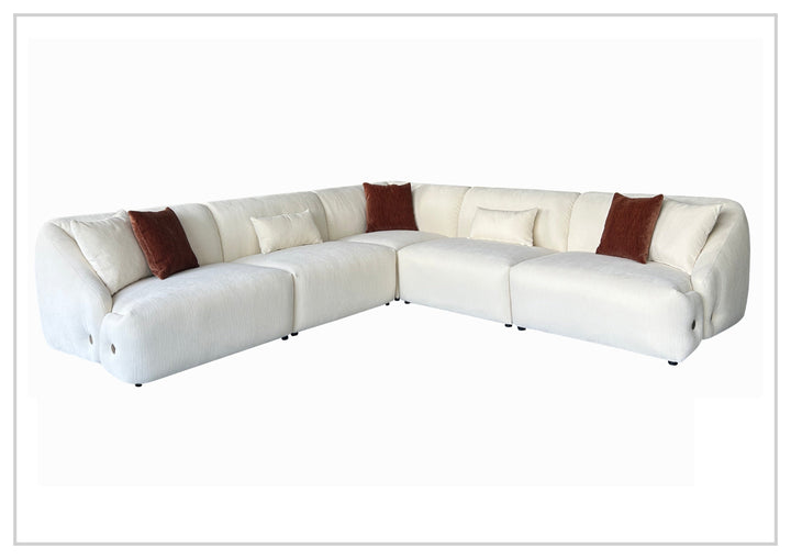 Velessa Modular Sectional Sofa with Straight Arms | Beige Fabric | Klaussner-Jenni Home