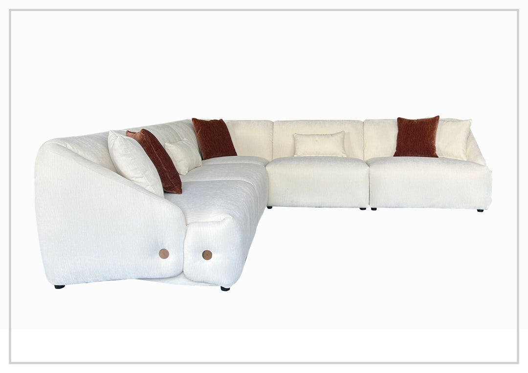 Velessa Modular Sectional Sofa with Straight Arms | Beige Fabric | Klaussner-Jenni Home