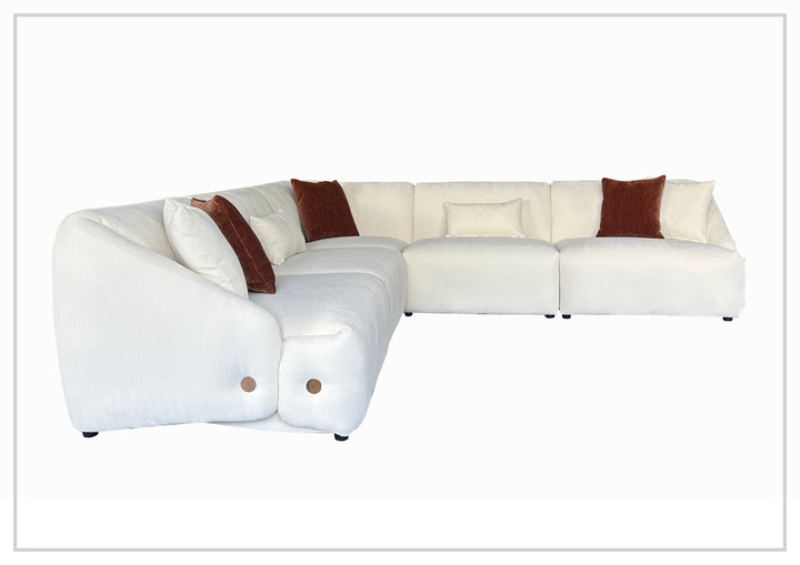 Velessa Modular Sectional Sofa with Straight Arms | Beige Fabric | Klaussner-Jenni Home