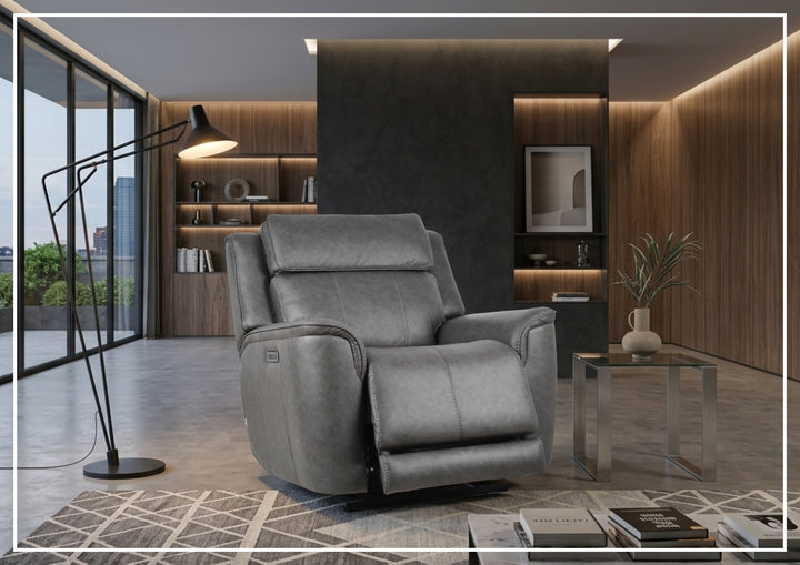 Velisse Fabric Power Recliner Chair| Adjustable Headrest | Klaussner