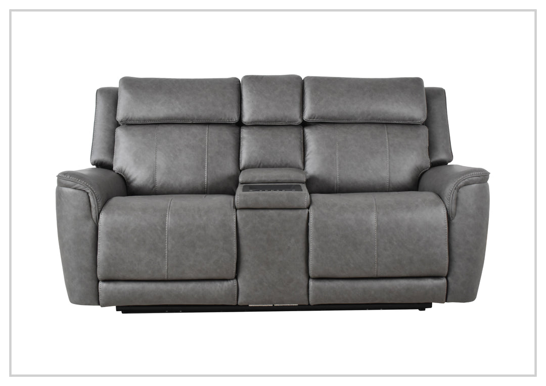 Velisse Fabric Power Reclining Loveseat Sofa | Adjustable Headrest | Built-in Audio System| Klaussner