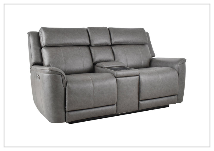 Velisse Fabric Power Reclining Loveseat Sofa | Adjustable Headrest | Built-in Audio System| Klaussner