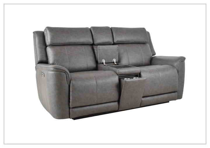 Velisse Fabric Power Reclining Loveseat Sofa | Adjustable Headrest | Built-in Audio System| Klaussner
