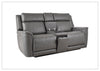 Velisse Fabric Power Reclining Loveseat Sofa | Adjustable Headrest | Built-in Audio System| Klaussner