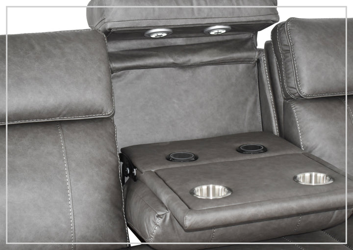 Velisse Fabric Power Reclining Sofa | Adjustable Headrest | Klaussner
