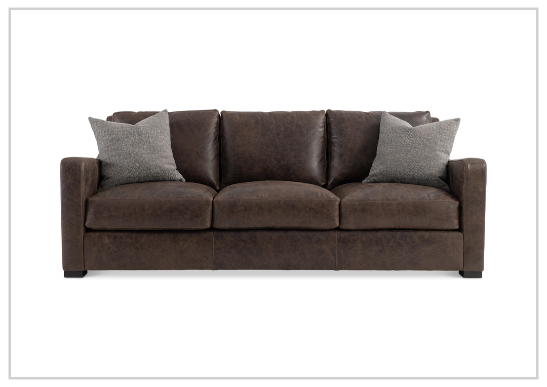Ventura Leather Sofa | Curved Track Arms | Bernhardt-Jennihome