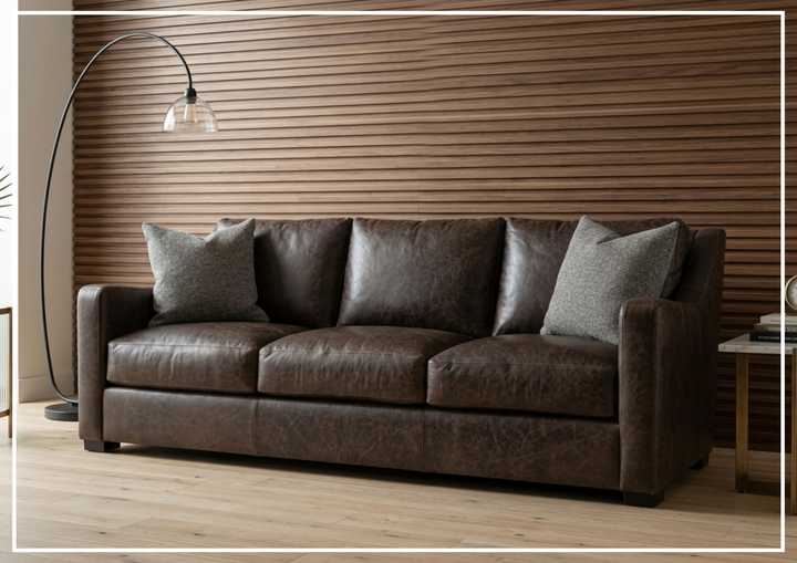Ventura Leather Sofa | Curved Track Arms | Bernhardt-Jennihome