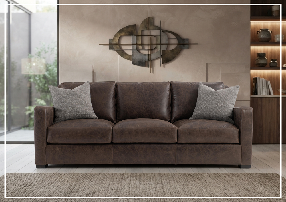 Ventura Leather Sofa | Curved Track Arms | Bernhardt-Jennihome
