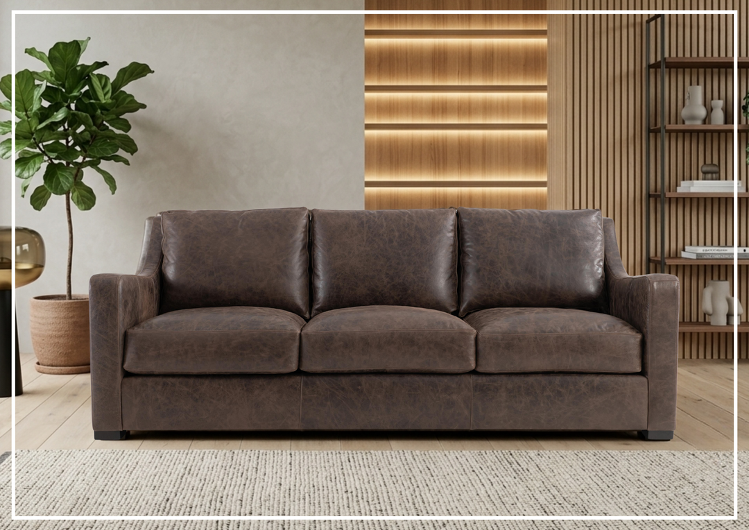 Ventura Leather Sofa | Curved Track Arms | Bernhardt-Jennihome