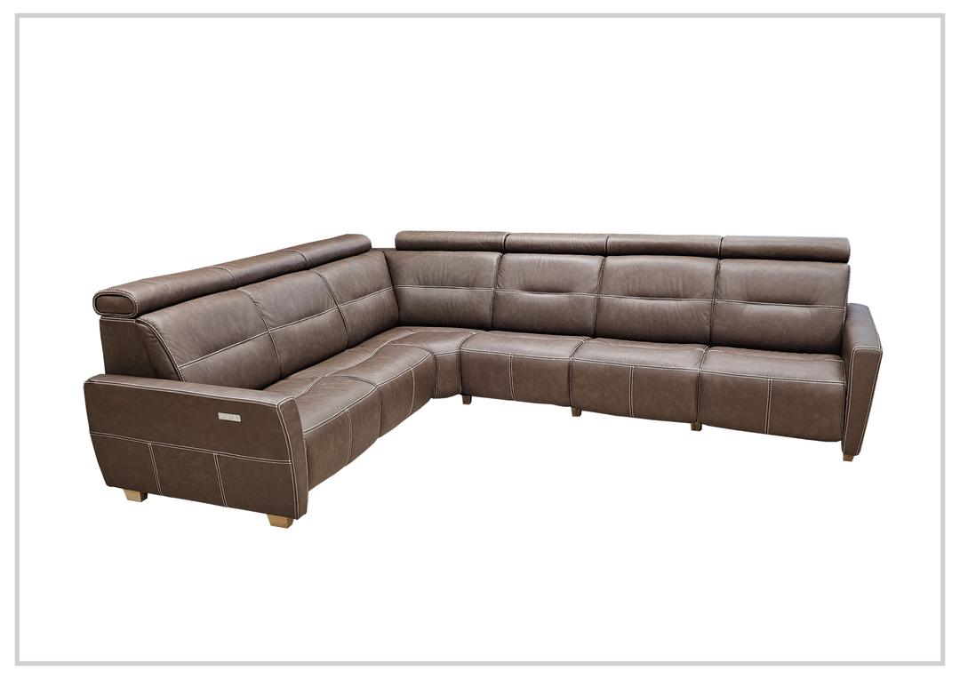 Fjords Verona 6-Piece Power Reclining Sectional Sofa with Adjustable Headrests-Jennihome