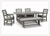 Gio Italia Vespera Vantage 6-Piece Outdoor Dining Set in Gray