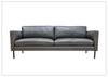 Fjords Villa Leather Sofa and Chair Set in Slate Color-Jennihome