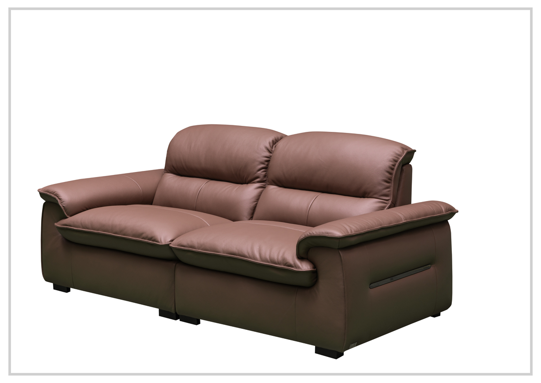 Vionetta Leather Loveseat | Dark Brown | S-Spring Seats | Klaussner