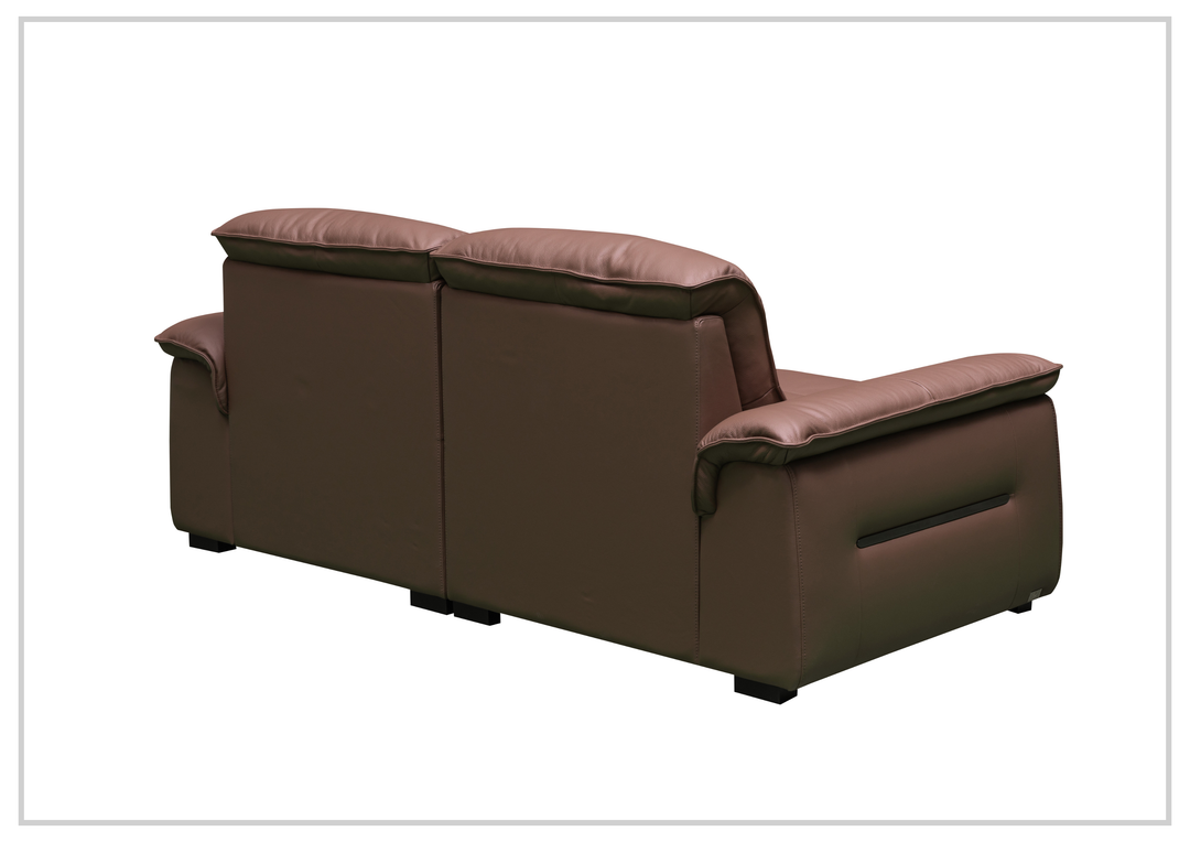 Vionetta Leather Loveseat | Dark Brown | S-Spring Seats | Klaussner