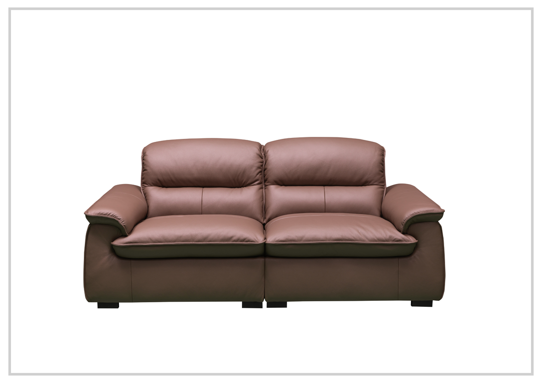 Vionetta Leather Loveseat | Dark Brown | S-Spring Seats | Klaussner