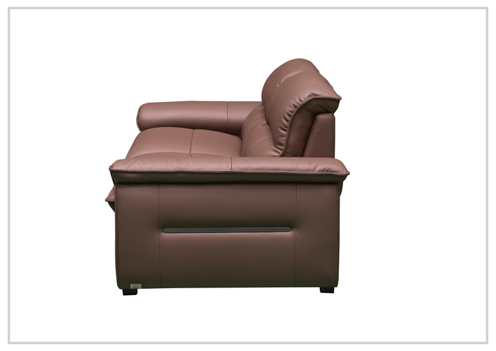 Vionetta Leather Loveseat | Dark Brown | S-Spring Seats | Klaussner