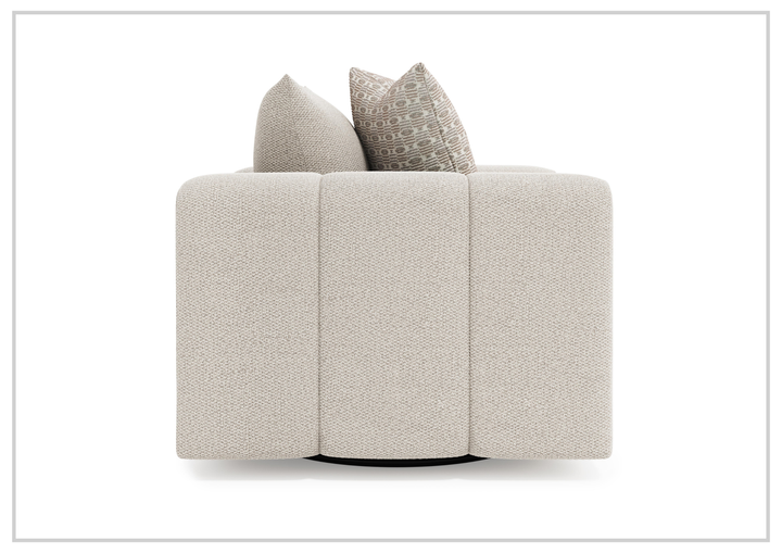Vista Fabric Swivel Chair | Oversized Track Arms | 360° Swivel | Bernhardt