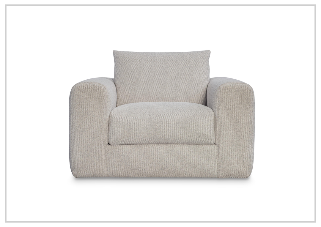 Vista Fabric Swivel Chair | Oversized Track Arms | 360° Swivel | Bernhardt