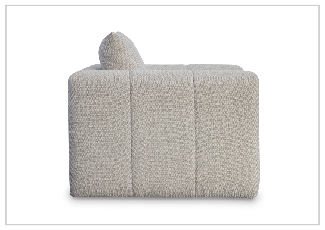 Vista Fabric Swivel Chair | Oversized Track Arms | 360° Swivel | Bernhardt