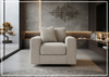 Vista Fabric Swivel Chair | Oversized Track Arms | 360° Swivel | Bernhardt