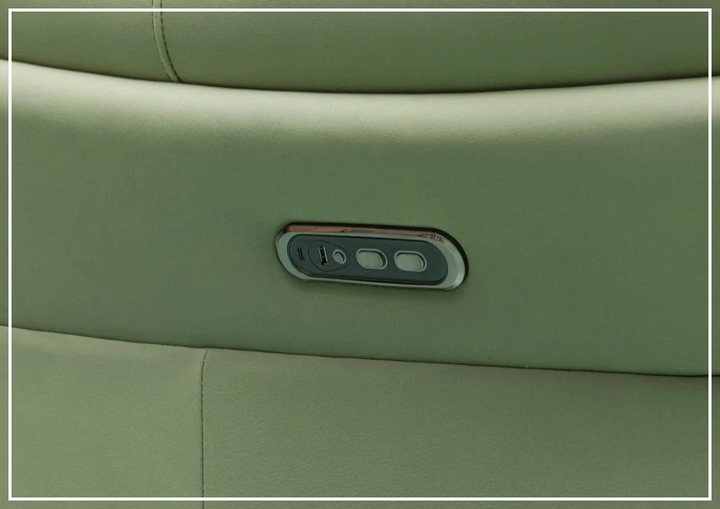 Vittoria 3-Seater Power Reclining Sofa | Green Leather | Klaussner