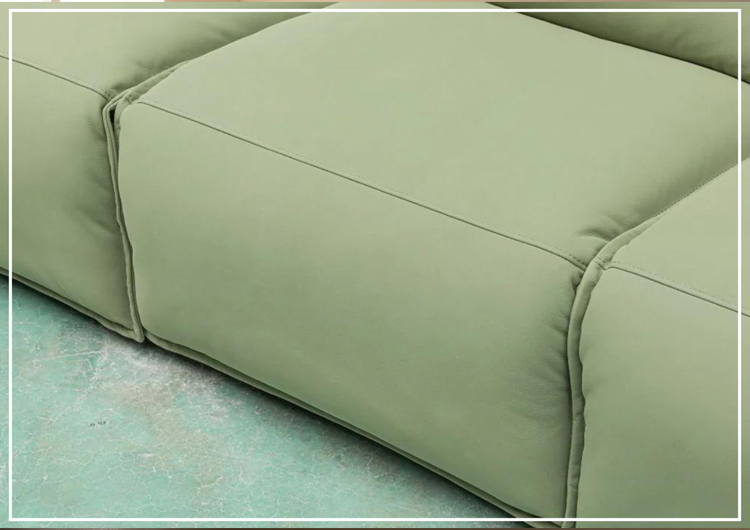Vittoria 3-Seater Power Reclining Sofa | Green Leather | Klaussner