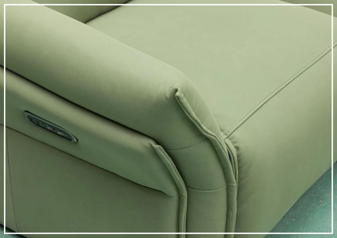 Klaussner Vittoria Power Reclining Chair with Adjustable Headrest and Footrest