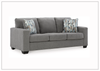 Gio Italia Dolce Queen Fabric Sleeper Sofa in Graphite and Parchment