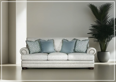 Foster Fabric Sofa with Nailhead Trim by Bernahardt