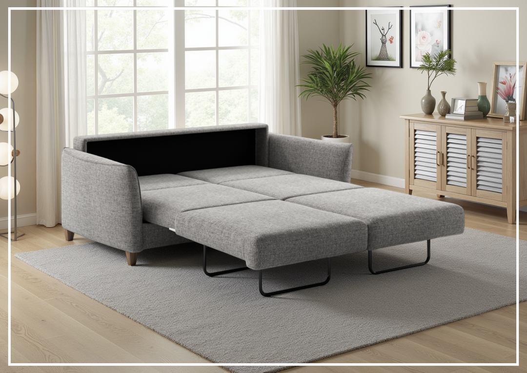 Aura Queen Sleeper Sofa | Fabric Upholstered | Nest Mechanism | Luonto