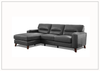 Elm L-Shape 3-Seater Leather Sectional Sofa with Modern Design-Jennihome