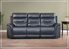 Gio Italia Baldwin Power Reclining Leather Black 3 Seater Sofa-Jennihome