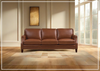 Hydeline Camano Leather Sofa With Nail-Head Finish