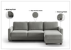 Luonto Hampton Queen Fabric Sectional Sleeper Sofa with Storage-Jenniihome