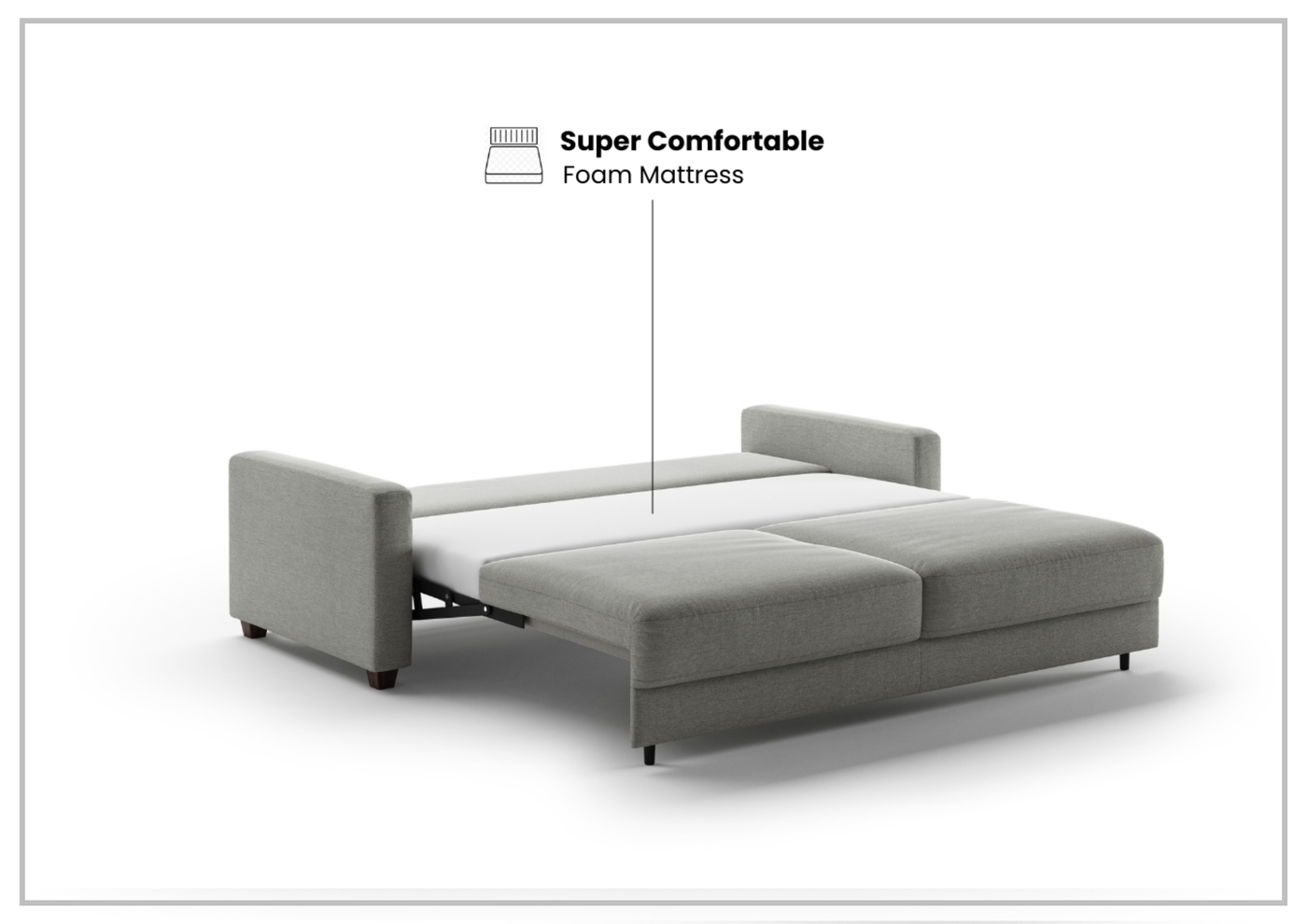 Luonto Hampton Fabric King Sleeper Sofa with Hybrid Function