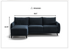 Luonto Dolphin Fabric Sectional Sofa Sleeper With Storage-Jennihome