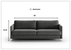 Luonto Elfin King Sleeper Sofa with Chrome or Wood Legs-Jennihome