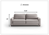 Luonto Belton Fabric King Sofa Sleeper with Level Function