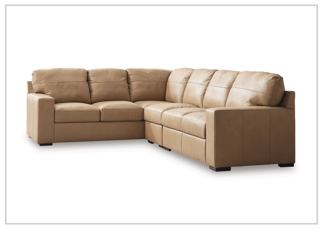Gio Italia Brandon Leather Sectional in Toffee-Jennihome