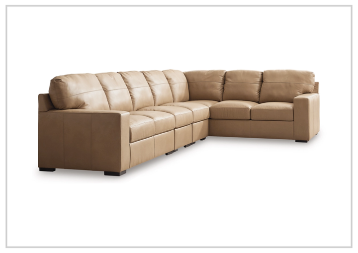 Gio Italia Brandon Leather Sectional in Toffee-Jennihome