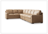 Gio Italia Brandon Leather Sectional in Toffee