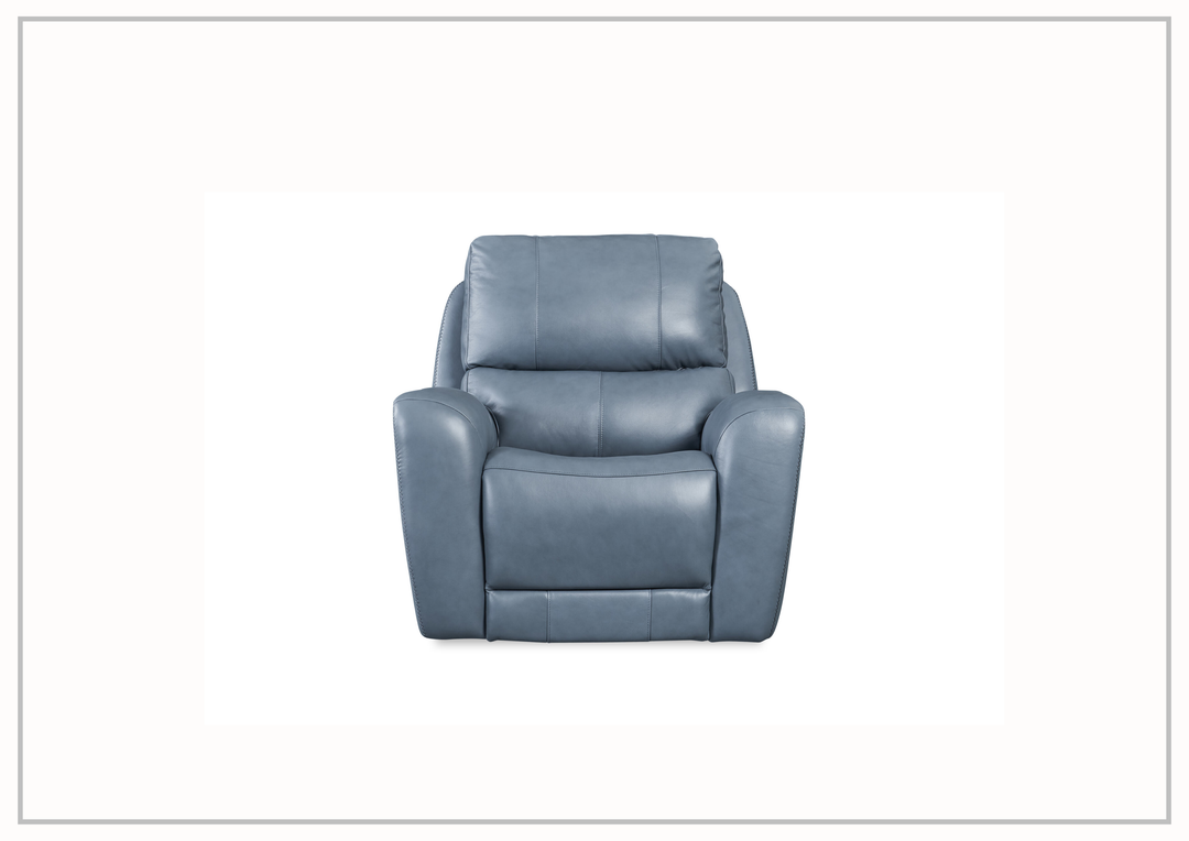 Gio Italia Bristol Glider Power Recliner Blue Leather Chair-Jennihome