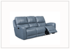 Gio Italia Bristol Power Reclining 3-Seater Blue Leather Sofa-Jennihome