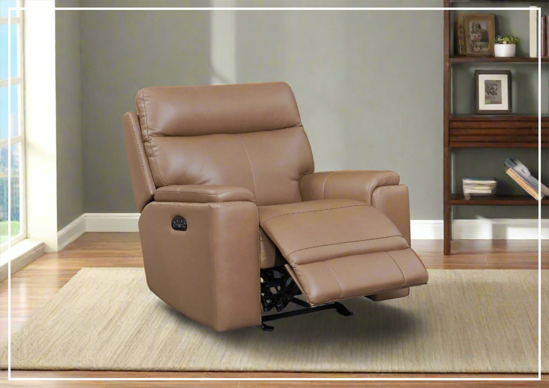 Gio Italia Bruna Glider Power Recliner Leather Chair