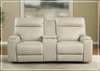 Gio Italia Bruna Power Reclining Leather Loveseat With Console-Jennihome