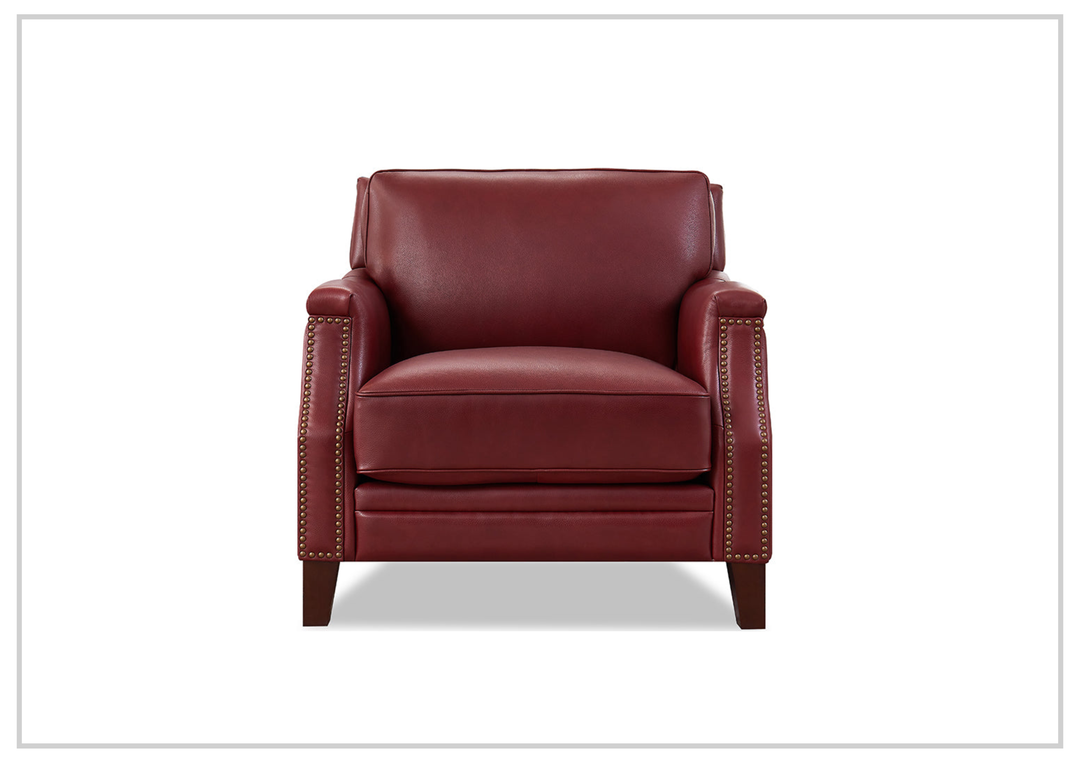 Hydeline Camano Leather Chair With Nail-Head Finish