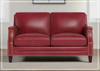 Hydeline Camano Leather Loveseat With Nail-Head Finish