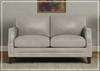 Hydeline Camano Leather Loveseat With Nail-Head Finish